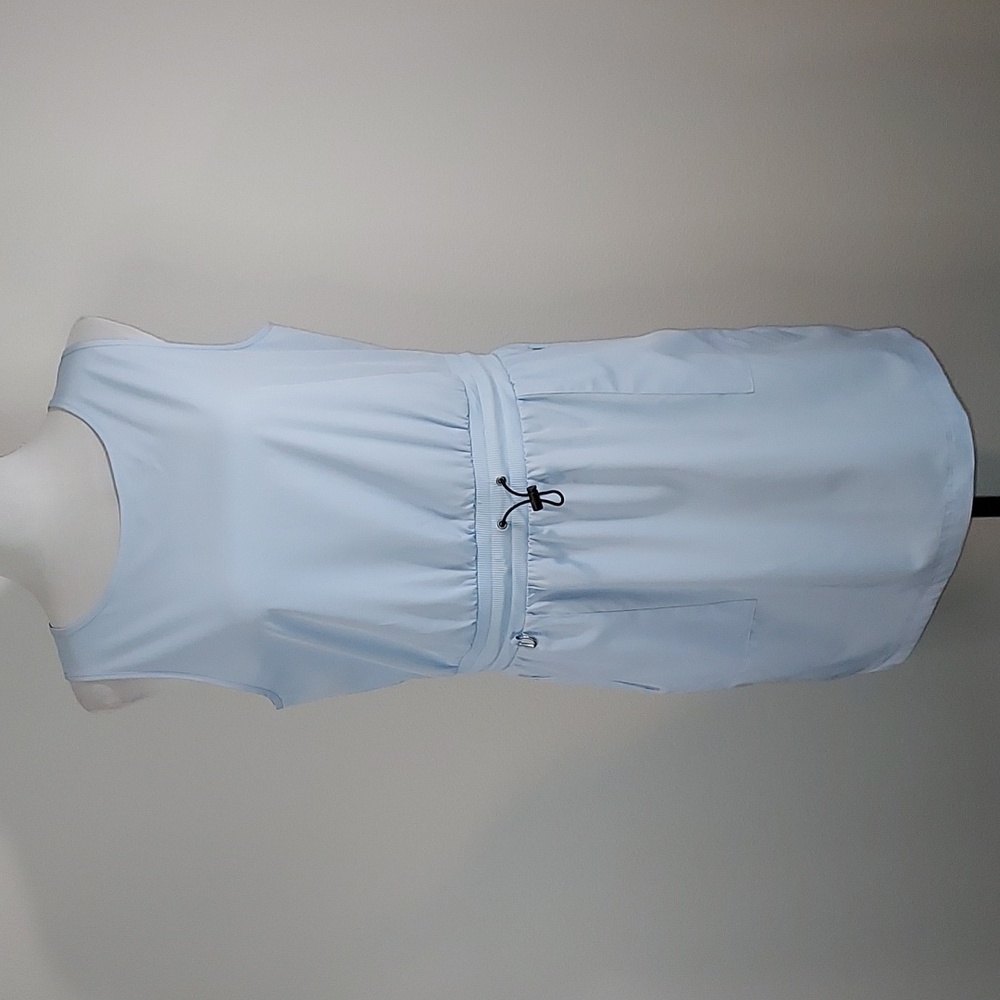 Telluride Lt. Blue Utility Tank Dress Dolphin Hem w/ Pockets Size Medium NWT